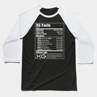 XG Nutritional Facts Baseball T-Shirt